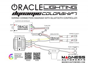 Ford F-250 ORACLE Lighting Dynamic ColorSHIFT Halo Kit - Square Ring Design